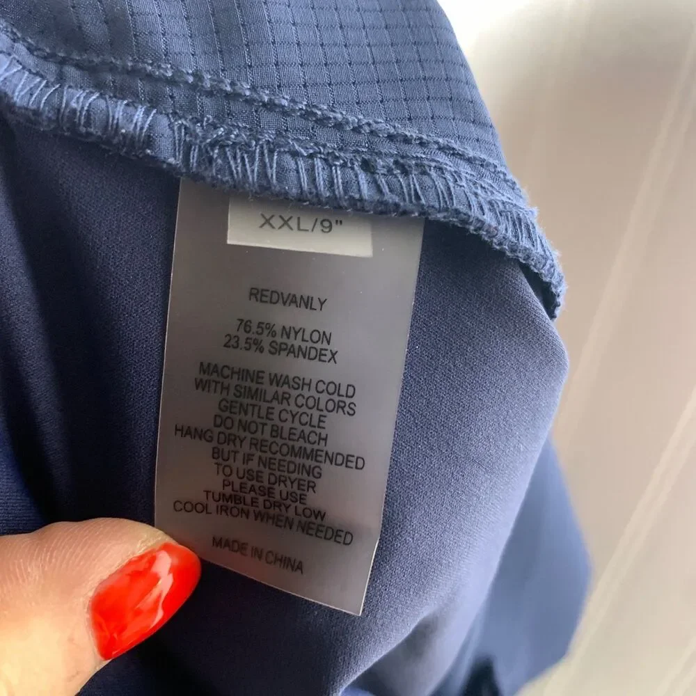 Redvanly Hanover Golf Shorts Mens Size XXL Blue Stretch Performance 9" Inseam - Picture 5 of 7